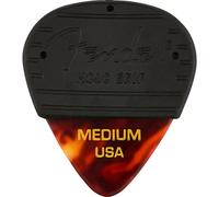 Fender Mojo Grip Picks Celluloid Medium Écaille de Tortue 3x | 3 médiators celluloid medium, grip amélioré, son chaud & vintage, idéal débutants & pros, écaille de tortue