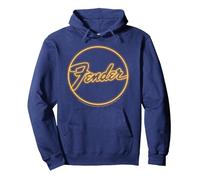 Fender Neon Logo Sweat à Capuche, Unisexe pour Adultes, Bleu Marine, S