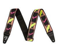 Fender® »NEON MONOGRAMMED STRAP« Sangle pour guitare en polyester - Largeur: 5cm - Couleur: Yellow/Pink