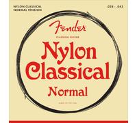 Fender Nylon Guitar Strings, 100 Clear/Silver, Tie End, Gauges .028-.043, (6)