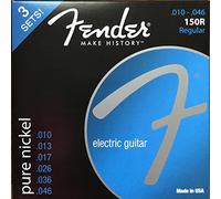 Fender Original 150 Guitar Strings, Pure Nickel Wound, Ball End, 150R .010-.046 Gauges, 3-Pack