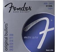 Fender 073-3150-403 Jeu de cordes d'origine Bullets - 3150L (009/042) - Nickel pur - Extrémités de balles
