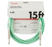 Fender Original Series Câble Instrument Droit/Angle 15ft Rouge | Câble guitare électrique, connecteurs droits/coudés, 15ft, faible bruit, idéal scène & studio, compatible pédalier, rouge