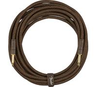 Fender Paramount Câble Instrument Acoustique Droit 5,7 M Marron | Câble droit pour guitare acoustique, 5,7 M, connecteurs droits, blindage haute qualité, son clair et naturel, marron