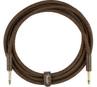 Fender Paramount Câble Instrument Acoustique Droit Marron 3M | Câble guitare acoustique faible bruit, connecteurs droits, blindage haute qualité, 3M, idéal scène & studio