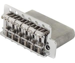 Fender Pont Tremolo Stratocaster Chrome avec Sillets Estampés | Chevalet de remplacement pour Stratocaster Standard Series, 2006 à aujourd'hui, vibrato de style vintage, pontets chromés