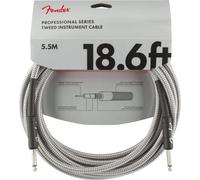 Professional Instrument Cable, 18.6', White Tweed