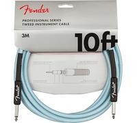 Fender 10' Câbles pour instruments en tweed de série Professionnal, Daphne Blue