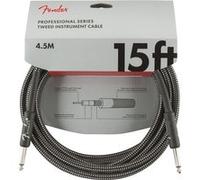 Fender Professional Instrument Cable, 15', Gray Tweed Câbles jack / instrument G