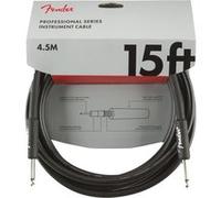Fender Câble pour instrument professionnel Embouts droits 15' Noir