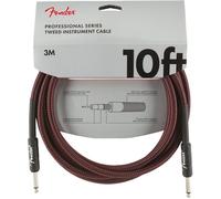 Fender Professional Series 10' Instrument Cable Red Tweed