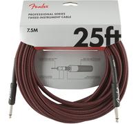Fender Professional Series 25' Instrument Cable Red Tweed