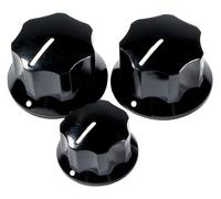 Fender Pure Vintage '60s Jazz Bass Knobs, (3), Black