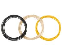 Fender Fils de câblage en tissu Pure Vintage de calibre 22, noir, blanc, jaune, 10FT