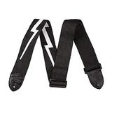 Fender Sangle Guitare Poly Lightning Bolt Noire | Sangle en polyester robuste, design éclair accrocheur, idéale guitare électrique & basse, réglable, accessoire Fender
