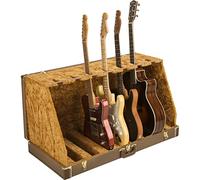 Fender Série Classique Support Rack 7 Guitares, Marron | Support multi-guitares, rangement 7 instruments, design marron, idéal scène ou maison, guitares électriques & acoustiques