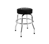 Fender Spaghetti Logo Tabouret de Bar Pivotant Rembourré Guitariste 24 po | Étui à médiators avec rangement, siège pivotant à 360°, confort rembourré, finition chromée noire