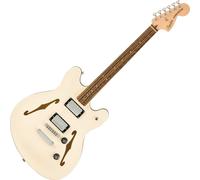 Fender Squier Affinity Series Starcaster Deluxe LRL Olympic White Guitare semi-acoustique