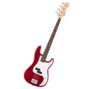 Fender Squier Debut Precision Bass, Basse Électrique Débutant, Rouge | Basse électrique pour débutant avec cours virtuels gratuits, manche facile à jouer, réglage adapté aux débutants