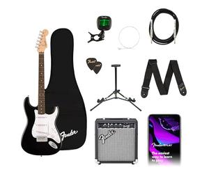 Fender Squier Debut Series Guitare électrique Pack. Accessoires inclus : - support - ampli Frontman 10G - housse matelassée - sangle - guitare - câble de 3 mètres - accordeur FT-1