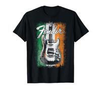 Fender St. Patrick's Day Electric Guitar Irish Flag Backdrop T-Shirt