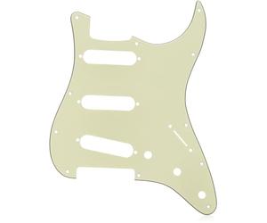 Fender Strat Pickguard American Standard 11 Trous 3 Plis Vert Menthe | Remplacement authentique Fender, 3 plis vert menthe, 11 trous, compatible American Standard Strat, installation facile