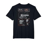Fender Stratocaster Diagram Boxes Guitar T-Shirt, Homme Grandes Tailles, Noir, 4X Tall