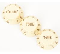 Fender Stratocaster Knobs, Aged White