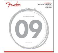 Fender Super 250 Electric Guitar Strings, Nickel Plated Steel, Ball End, 250LR Gauges .009-.046, (6)