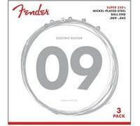Fender Super 250 Nickel Plated Steel 9-42 Pack de 3 Jeux de cordes électriques 009 G
