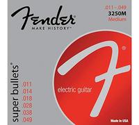 Fender Super Bullet® Strings for Electric Guitar, Nickel Plated Steel, Bullet End, 3250M Gauges .011-.049, (6)