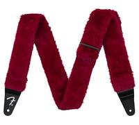 Fender Supersoft Strap Poodle Plush Red - Sangle pour Guitares