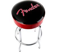 Fender Tabouret de guitare – Rembourré en mousse, logo rouge scintillant, 30" Noir/Rouge