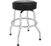 Fender Tabouret, Idéal pour Les Joueurs et Fans de Guitare, Custom Shop avec Logo Chevron, Rembourré en Mousse, 24", Noir et Chrome
