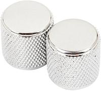 Fender Tele & Precision Bass Knurled Knobs Set Remplacement | Boutons knurlés d'origine Fender, compatibles Tele & Precision Bass, remplacement volume & tonalité, pièces authentiques