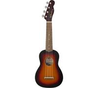 Fender Venice Ukulélé soprano Color Sunburst, Incluant des Cours Virtuels Gratuits sur Fender Play, Super Portable et Immédiatement Utilisable