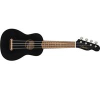 Fender Venice Ukulélé soprano Noir, Incluant des Cours Virtuels Gratuits sur Fender Play, Super Portable et Immédiatement Utilisable