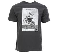 "L" Vintage Ad Biker Tee Graphite