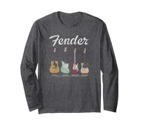 Fender Vintage Guitar Lineup Manche Longue, Unisexe pour Adultes, Chiné Foncé, M