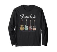 Fender Vintage Guitar Lineup Manche Longue, Unisexe pour Adultes, Noir, M