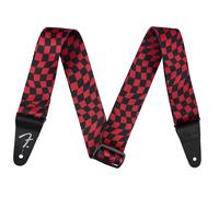 Fender Wavy Checkerboard Polyester Strap Red