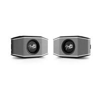 Fender x Teufel ROCKSTER GO 2 - Pack stéréo - Duo d'enceintes - Bluetooth Portable Stéréo IP67 Étanche - 28h d’Autonomie, USB-C, Basses Puissantes, Outdoor & Voyage - Black & Steel