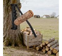 Fendeur De Bûches Manuel En Fonte Avec Support Mural, Kit Complet Bois De Chauffage : 2 Poignées, Porte-bûches, Gants, Sac À Bois, Pour Intérieur Et Extérieur