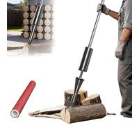 Fendeuse à bois manuelle robuste à inertie - Outil de fendage portable pour bois de chauffage avec tige de contrepoids, fendage efficace des bûches pour une utilisation en extérieur