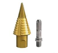 Fendeuse de bois de chauffage à dégagement rapide avec design amovible pour une utilisation avec des forets SDS et à tige hexagonale carrée, assure un fonctionnement fluide sur des bûches dures (tige