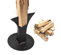Fendeuse de Bûches Allumage, Cale de Fendeuse de Bois Lame en Acier Robuste Fendeuse de Bûches de Chauffage avec Couvercle en Silicone pour Poêle à Bois pour Maison Foyer Poêle Camping