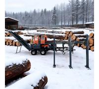 Fendeuse de bûches électrique robuste 45T avec structure de base en acier | Construction durable avec une forte force de sortie pour un traitement fiable du bois de chauffage dans les fermes et les