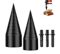 Fendeuse de Bûches Fendeuse à bois 32mm/42mm Foret Conique Foret À Bois pour Fendre du Bois Bois Outil de Coupe avec Tige Hexagonale, Queue Carrée, Tige Ronde