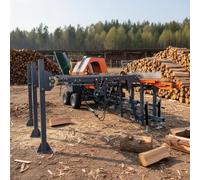 Fendeuse de bûches industrielle 45T pour les tâches de production de bois | Cadre renforcé avec une grande capacité de sortie pour le traitement continu du bois dans les fermes et les zones de travail