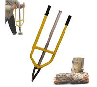 Fendeuse de bûches Manuelle Robuste, Outil de fendage de Bois portatif avec Un Manche Lisse et Une Conception en Arc Triangulaire, idéal pour Les cheminées, Les poêles à Bois, Le Camping et